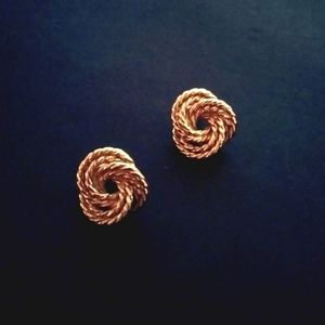 Vtg. SARAH COVENTRY Twisted Rope Pierced Earrings